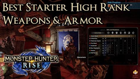 Mh rise bow build high rank - Alternate best early-game armor - Tetranadon set. If you need higher defense as you progress through the early ranks, the Tetranadon set is a good choice. Each piece has a base defense stat of 18 ...